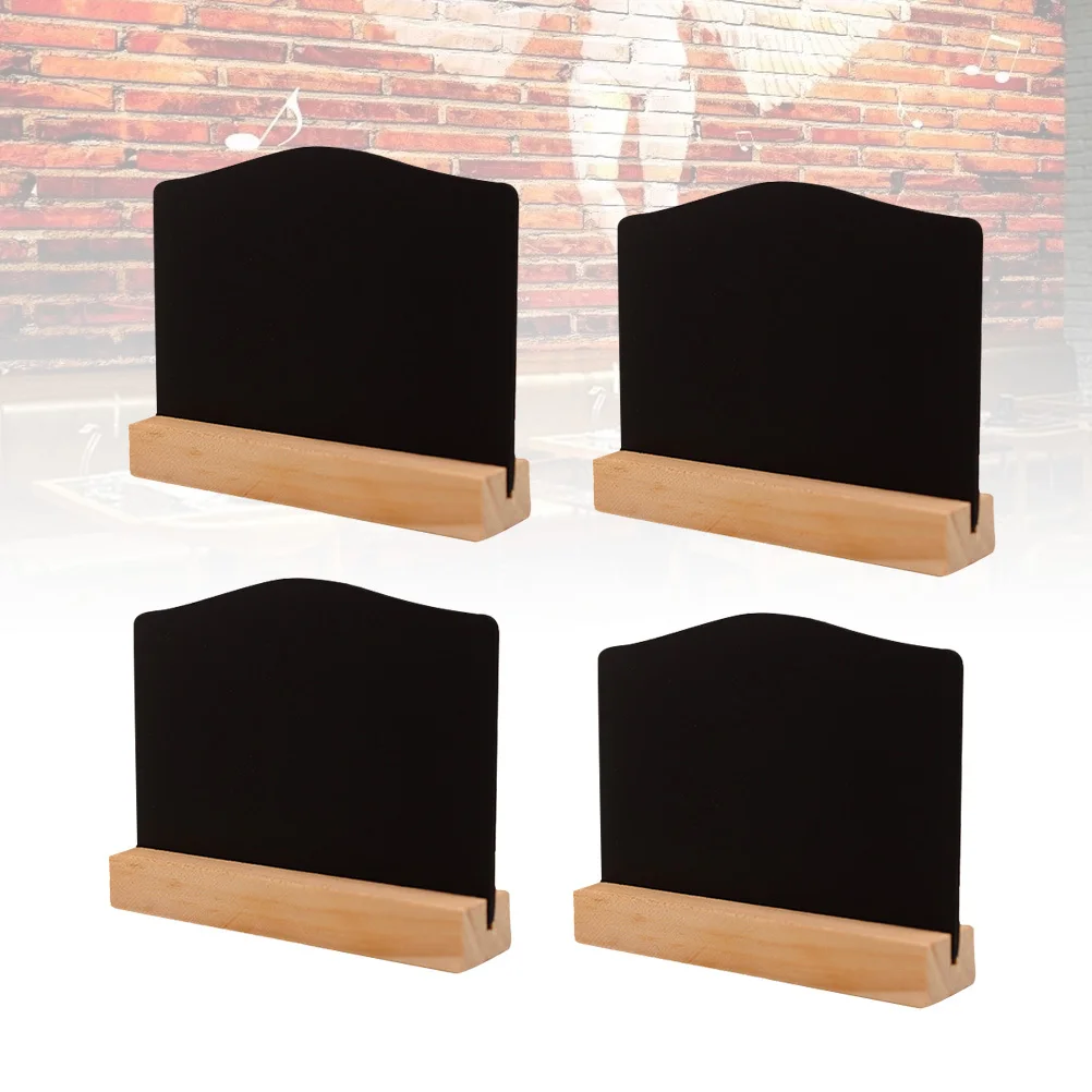 4 قطعة حامل السبورة الصغيرة منضدية السبورة تسجيل لحفل الزفاف مقهى مطعم شرب عروض علامات السبورة مقوسة #4