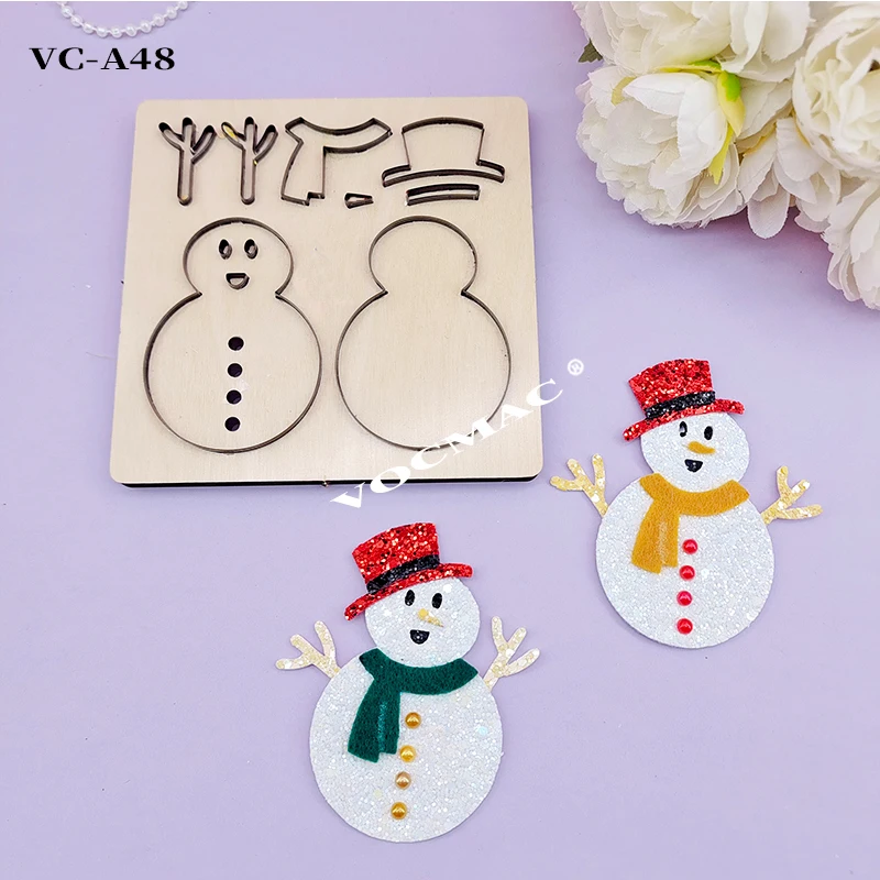 

Wood Mold Scrapbooks Compatible with Most Die-Cutting Machines, Snowman-VC-A48, Christmas