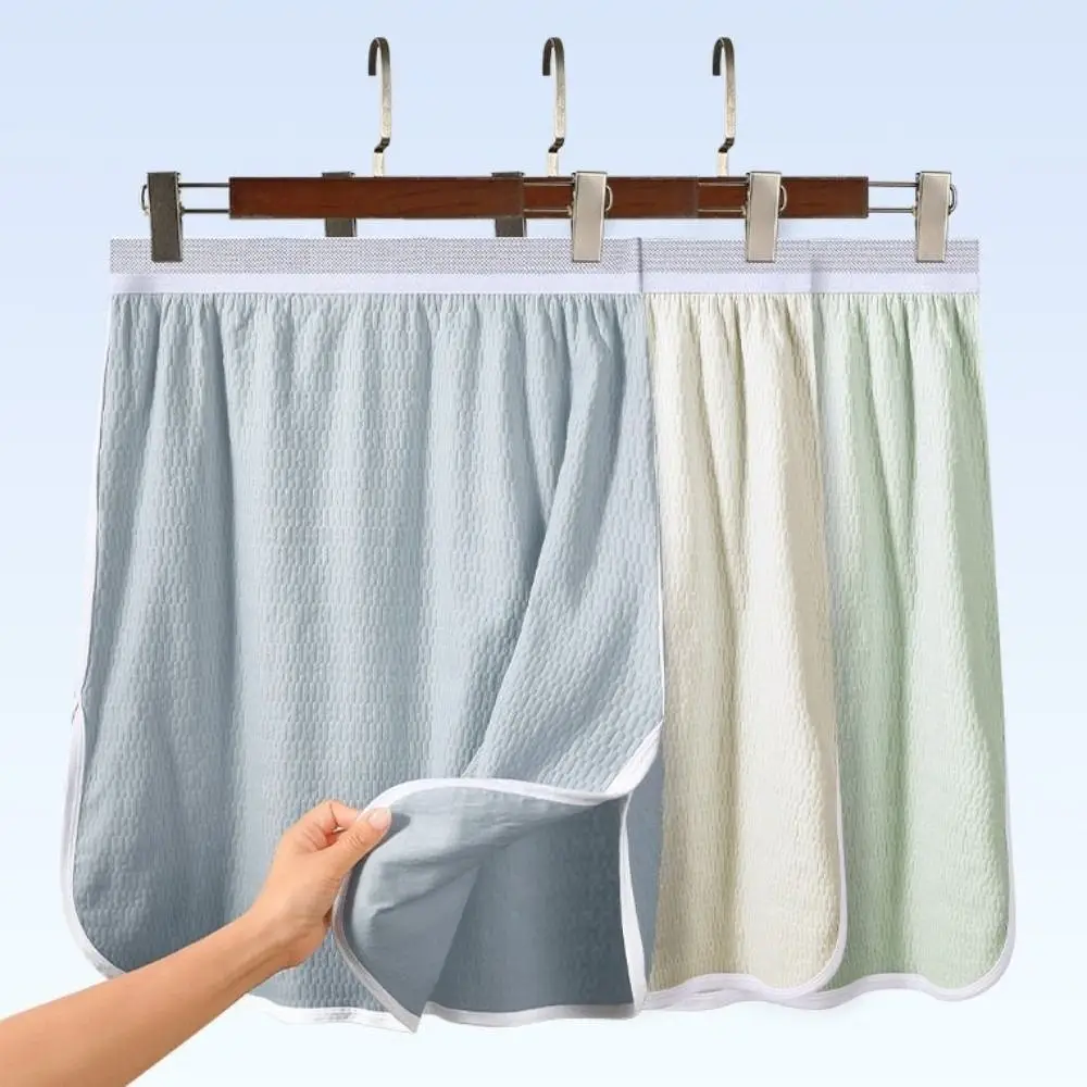 

Cotton Men's Sleeping Skirt Pants Crotch Less No Underwear Men Bathrobe Sleep Artifact with Buttons Pajama Pants Travel