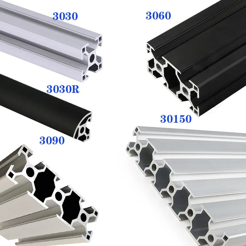 

1Pcs 3030 3060 30150 600-1200mm T-Slot Aluminum Profile EU Standard Frame Anodized F CNC 3D Printer Part Laser Engraving Machine