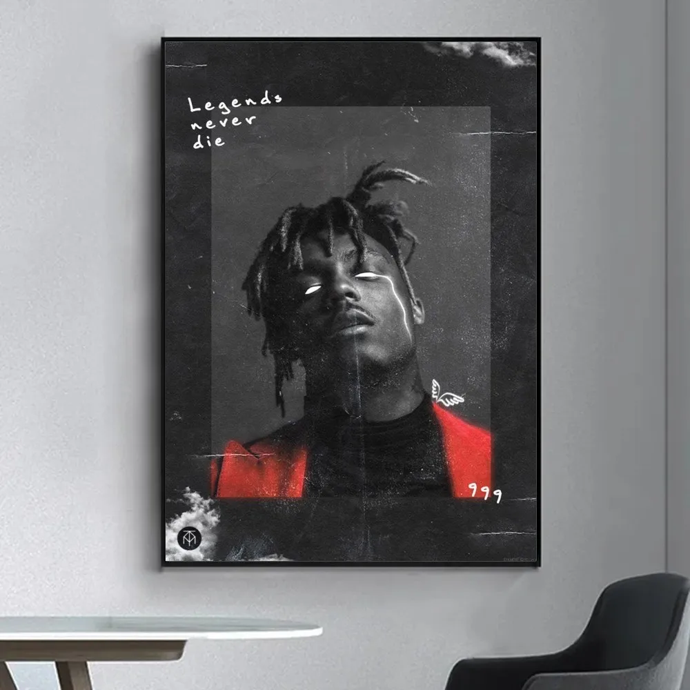 hip-hop Juice WRLD Poster Fancy Poster Wall Sticker for Living Room Bar Vintage Decorative Painting Middle