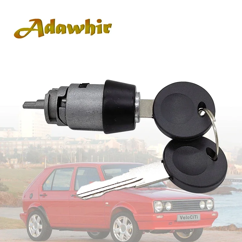 Ignition Cylinder with Key for Volkswagen Golf Passat Typ3 Caddy Jetta Audi 50 80/90 4000 Coupe Quattro Fox 1H0905855 191905855