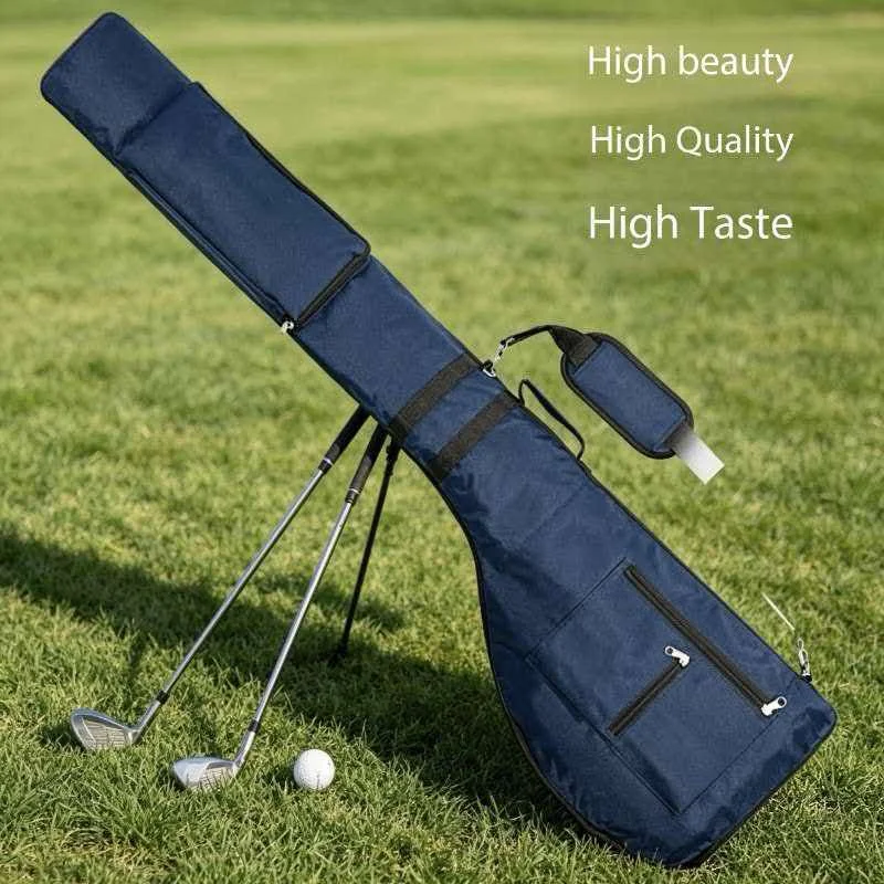 Golf Club Bag Outdoor Sports Black Crossbody Large Capacity Ball Bag Portable Folding Multi functional Storage Club Bag