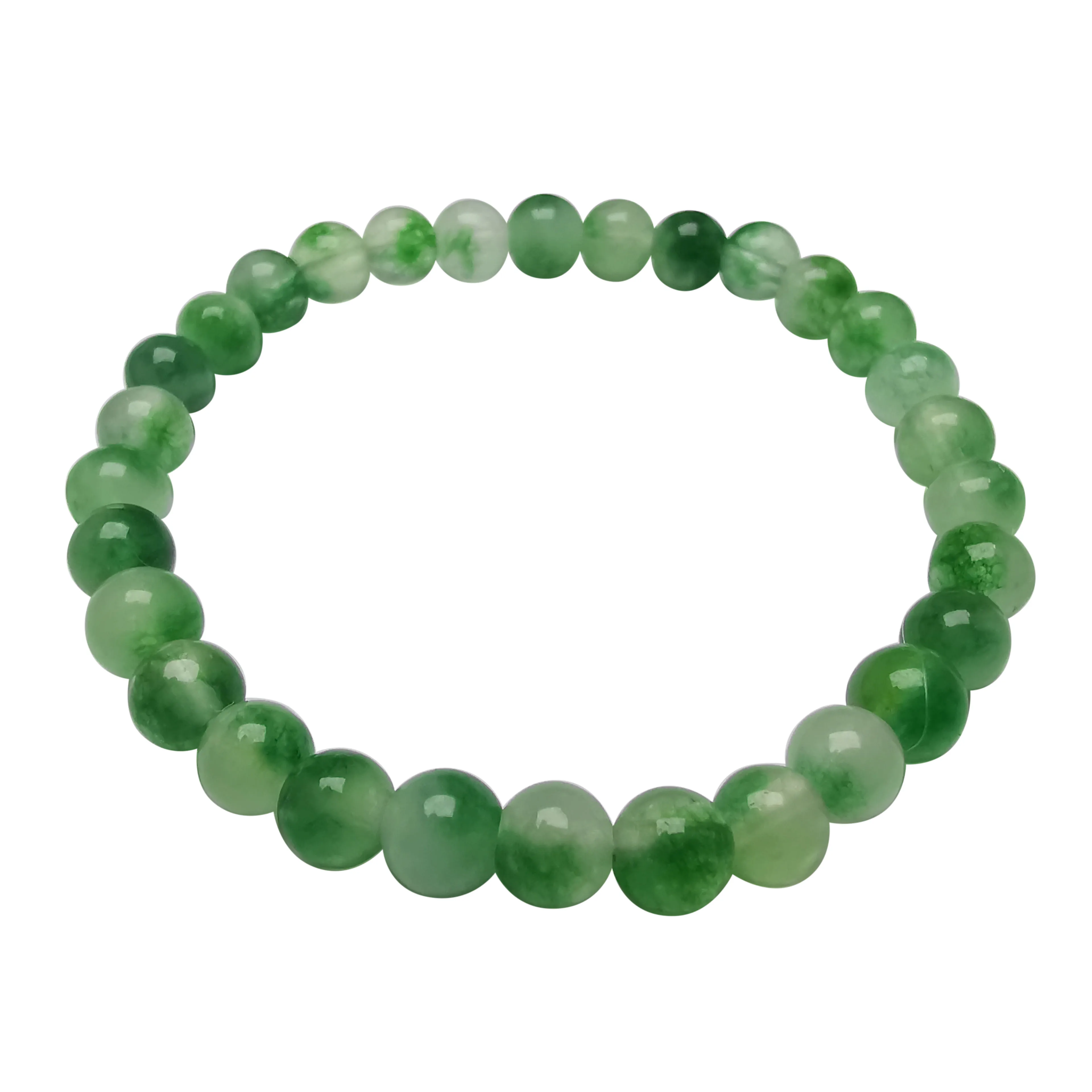 

Green flower agate Energy Bracelet