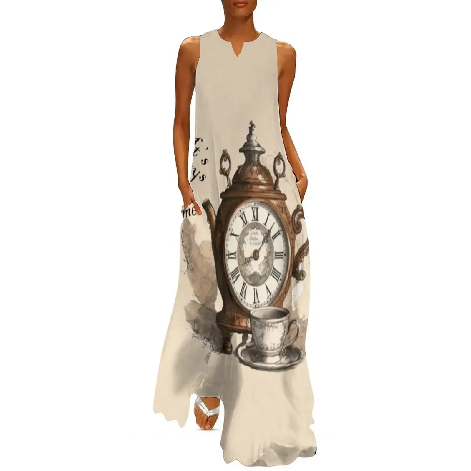 

It's Always Tea Time Long Dress long sleeve dresses Dresses Woman clothing elegant guest wedding dress Dress