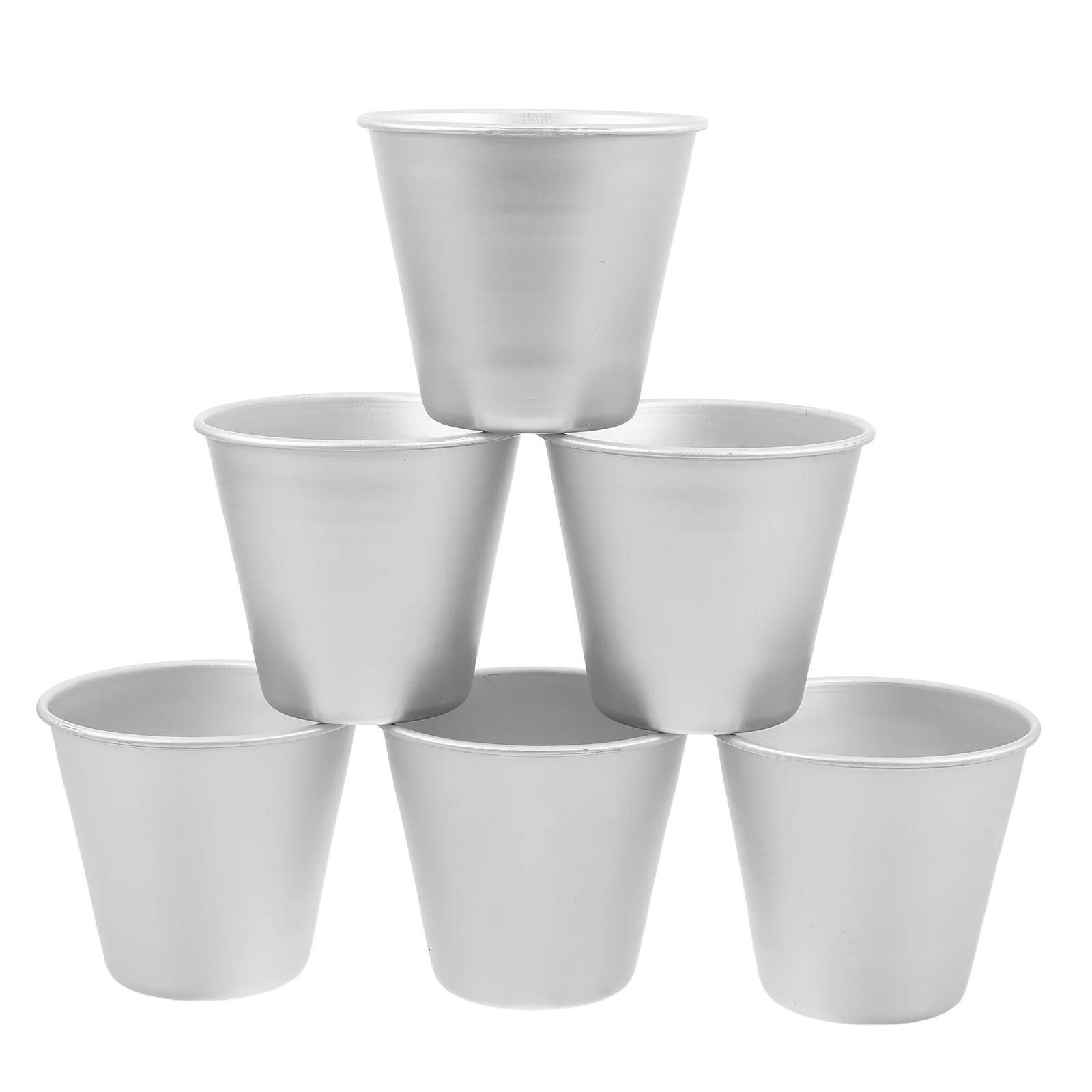 

6Pcs Aluminum Pudding Molds Tall Nonstick Round Egg Tart Baking Cups Muffin Cupcake Tins Small Popover Baking Pans