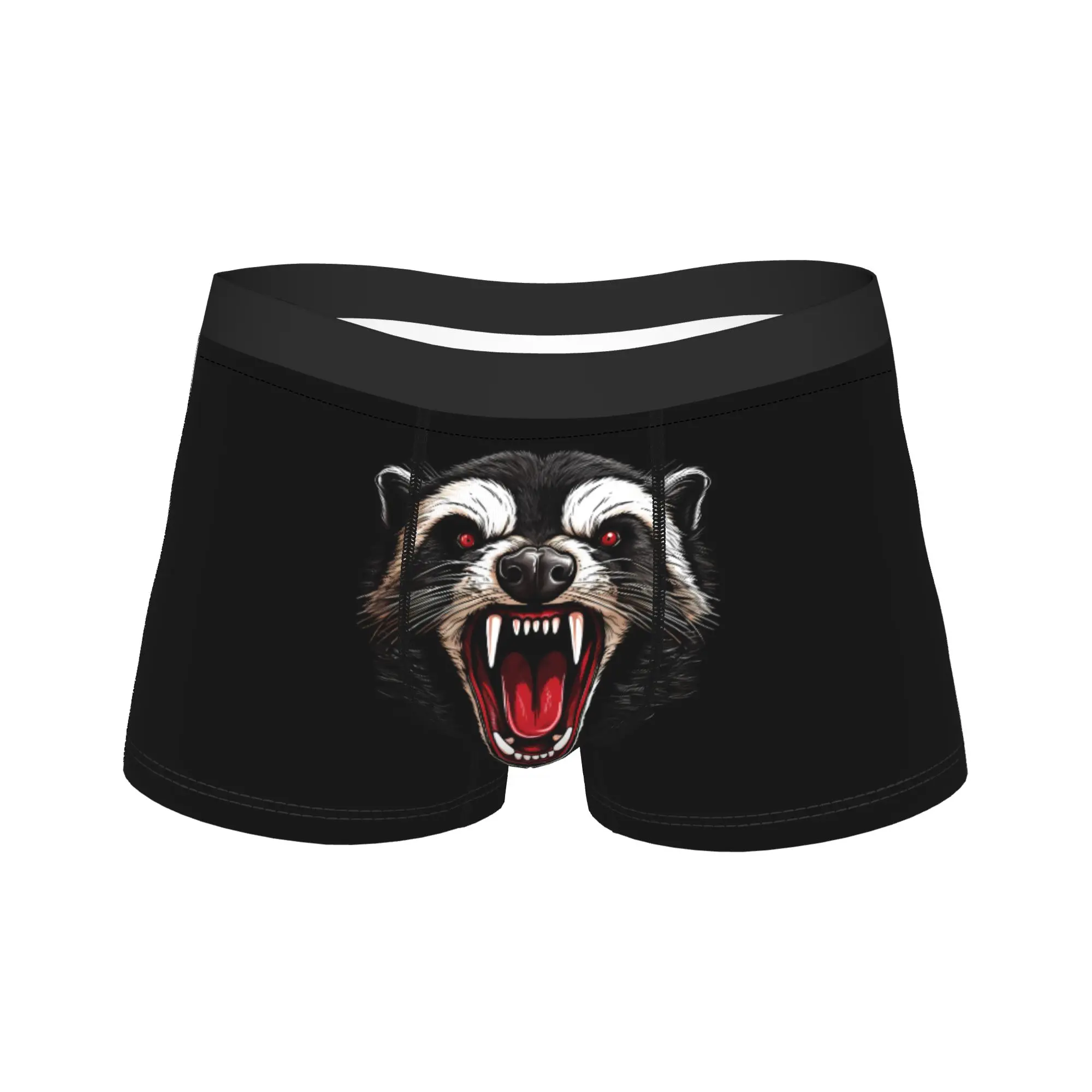

Badger Big Mouth fighting cool Underwear Comfortable Underpants Pattern Boxer Brief For Male 3D Pouch Plus Size Boxershorts