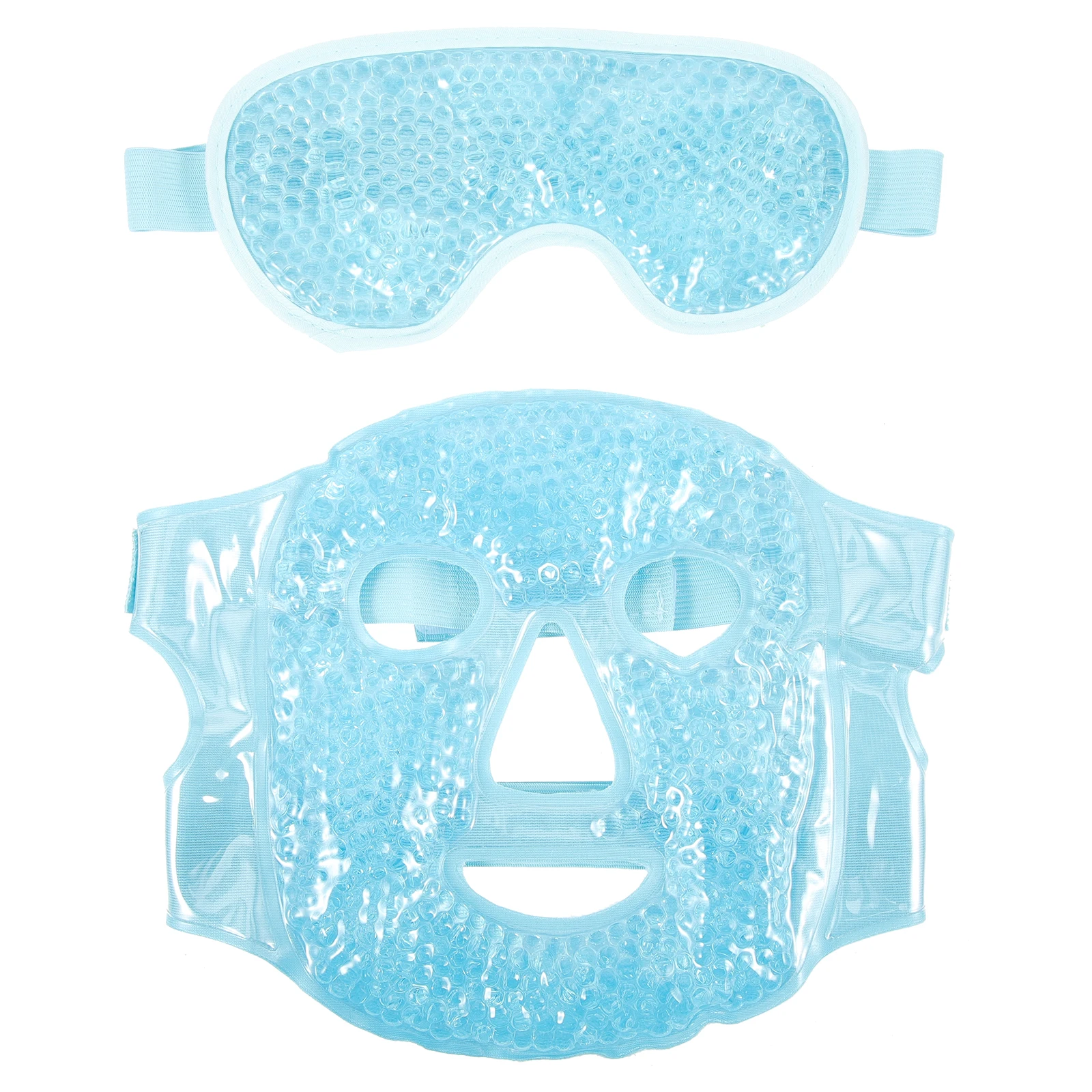 Herbruikbare koude therapie gelmaskerset Roze gezichtsmasker Gezicht Oog Rustgevende schoonheid Ice Pack Gezichtsbehandelingstool