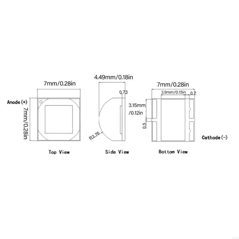 فعالة XHP70 36W بيضاء حبات LED أبيض موحد الاتساق لون الفولتية منخفضة