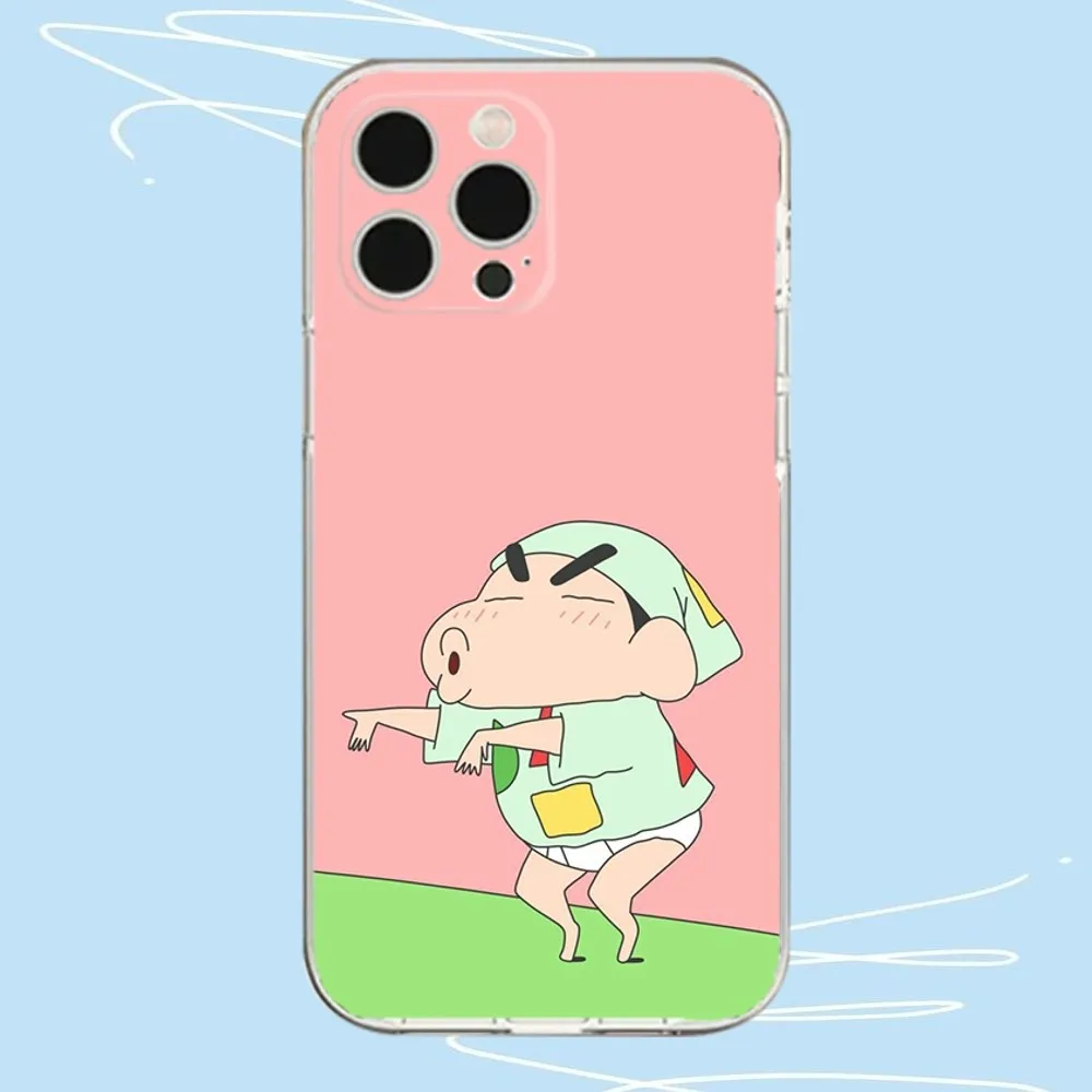 C-Crayon S-ShinChan-S Cutoon Phone Case For iPhone 16,15,14,13,12,11 Plus,Pro,Max,XR,XS,X,7,8 Plus,SE,Mini Transparent Shell image 2