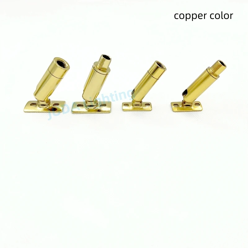 Metal Lamp Base M10 Thread Adapter Chrome Universal Head Steering Head Vanity Light Wall Lamp Desk Lamp Lighting Accessories DIY