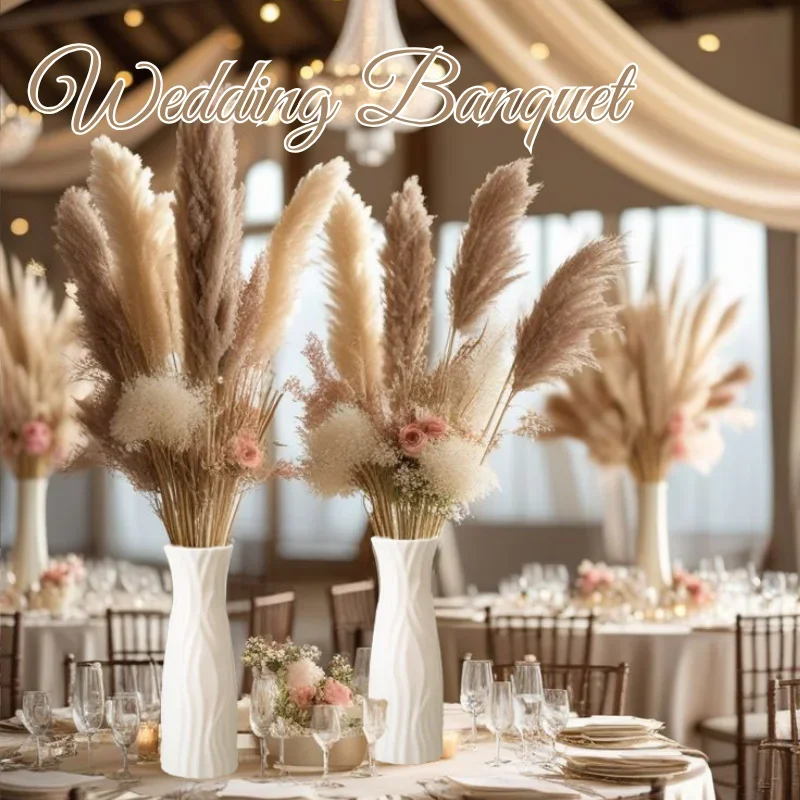 3-12PCS White Plastic Flower Vases Unbreakable Small Centerpiece Vases for Wedding Tea Party Decor Living Room Bulk Pack