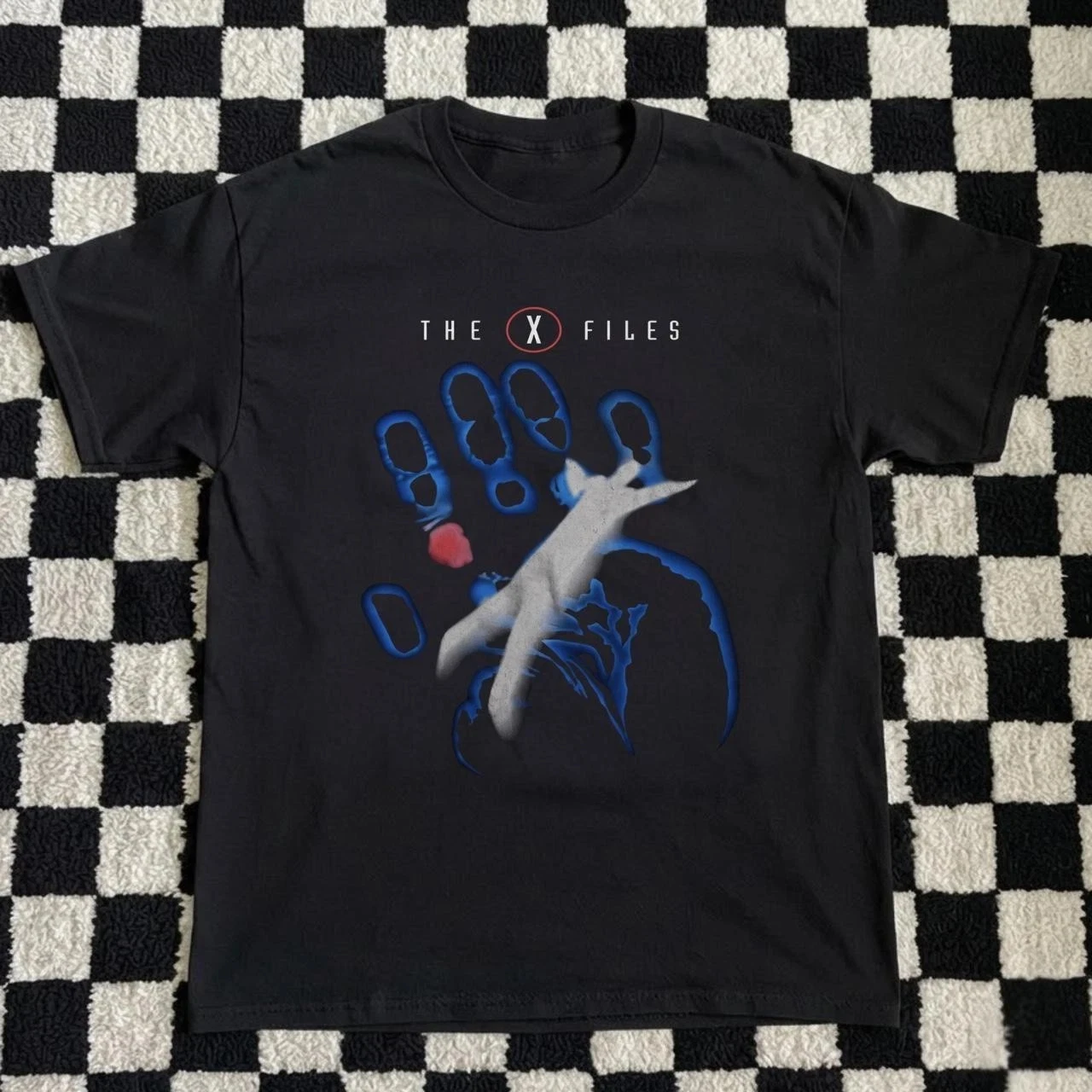 Men's Summer Retro The X Files Print T-shirt Soft and Breathable Cotton Casual Short Sleeve Streetwear Oversized Loose Casual