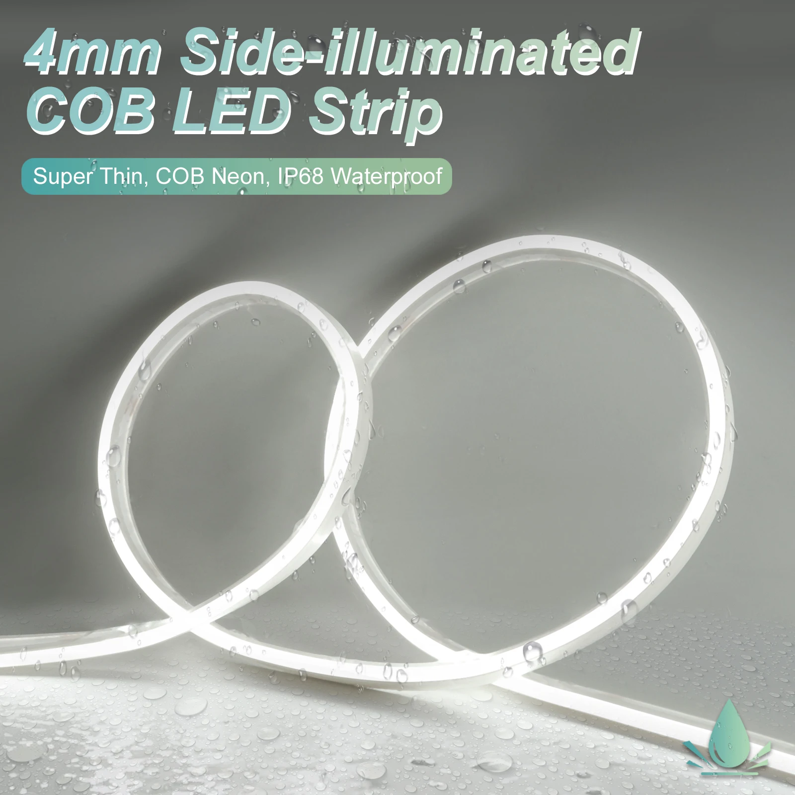 

12 В 24 В IP68 Новая ультратонкая водонепроницаемая световая лента с боковой подсветкой 4 мм 3000 К/4000 К/6000 К с боковым обзором IP68 светодиодная лента для домашнего декора