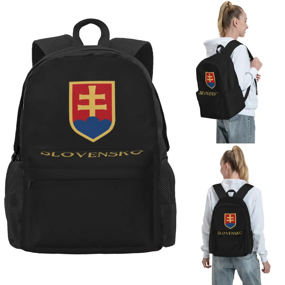 Slovensko Gold 3 Backpack Hot Sale Daypack Large Capacity Boys Girls BookBag School Bag Shoulder Bags for Men Women