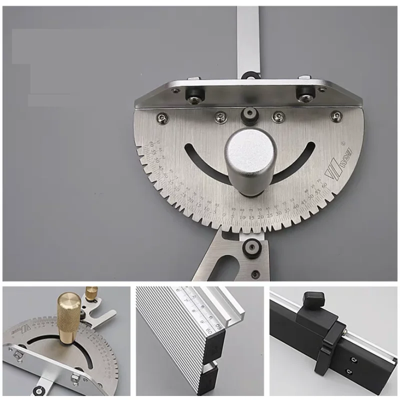 Factory Price Miter Gauge Adjustment 0-60 Degree Woodworking Table Saw Handle 60 Degree Assembly Angle Ruler Multi Purpose W