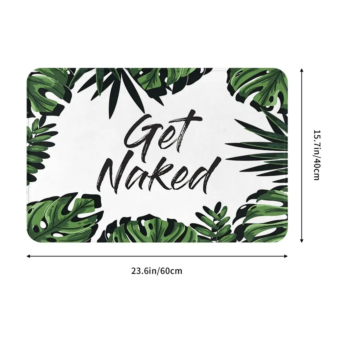 Get Naked Bathroom Mat Leaves Doormat Kitchen Carpet Balcony Rug Home Decor