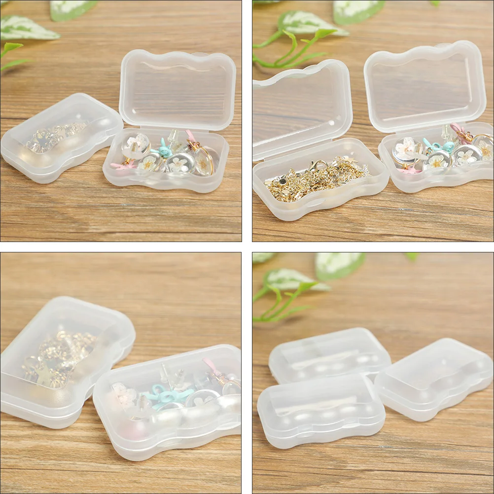 

20pcs Plastic Boxes Simple Elegant Necklace Ring Bracelet Storage Cases Holder Cases Home Decor ganizers Containers