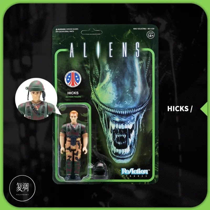 In Stock Super7 3.75-inch ReAction Figure Hicks Hudson Ripley Movie Anime Dolls Collectible Halloween Toys