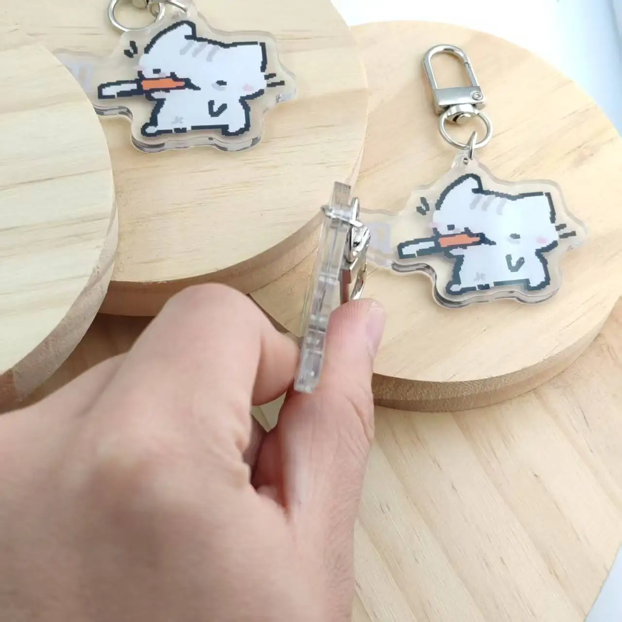 2d Flat Pixel Cat Keychain - G - Retro Gaming Vibe avis et prix