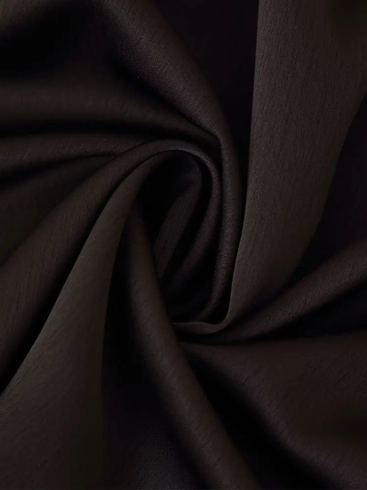 TFAFXY Vintage Casual Donna Marrone Abito in pizzo solido Cami Top corto Gonna lunga dritta allentata Nuova moda 2025 Set per le vacanze