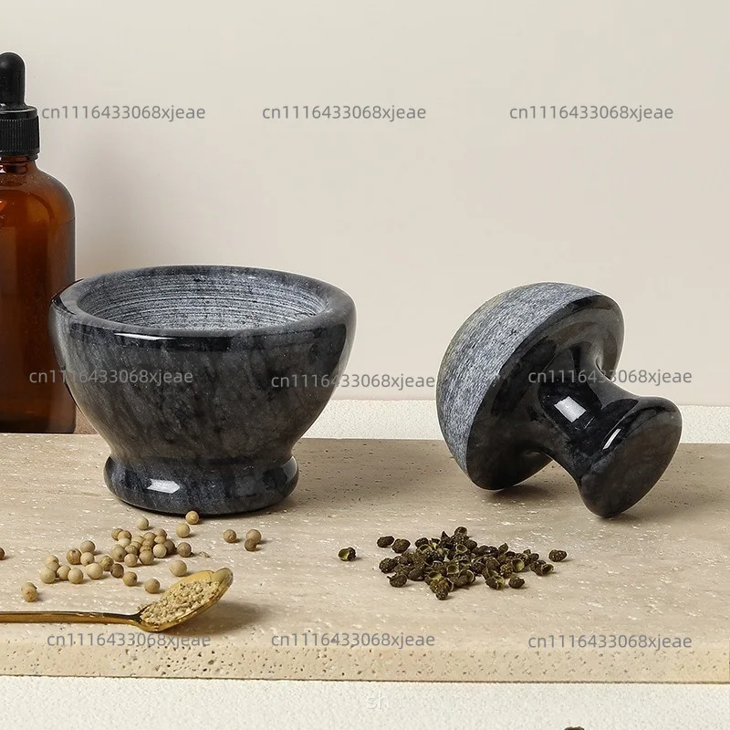 Marble Grinder, Creative Garlic Mashing Bowl, Sichuan Pepper, Black Pepper and Spices Mashing