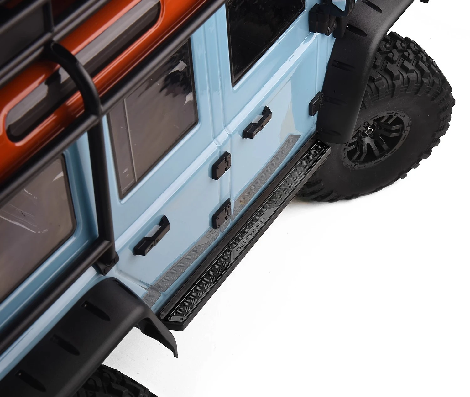 مقلد المعادن الجانب دواسة ورقة الزخرفية ل 1/10 RC الزاحف سيارة MJX H8H لاند روفر المدافع الملحقات