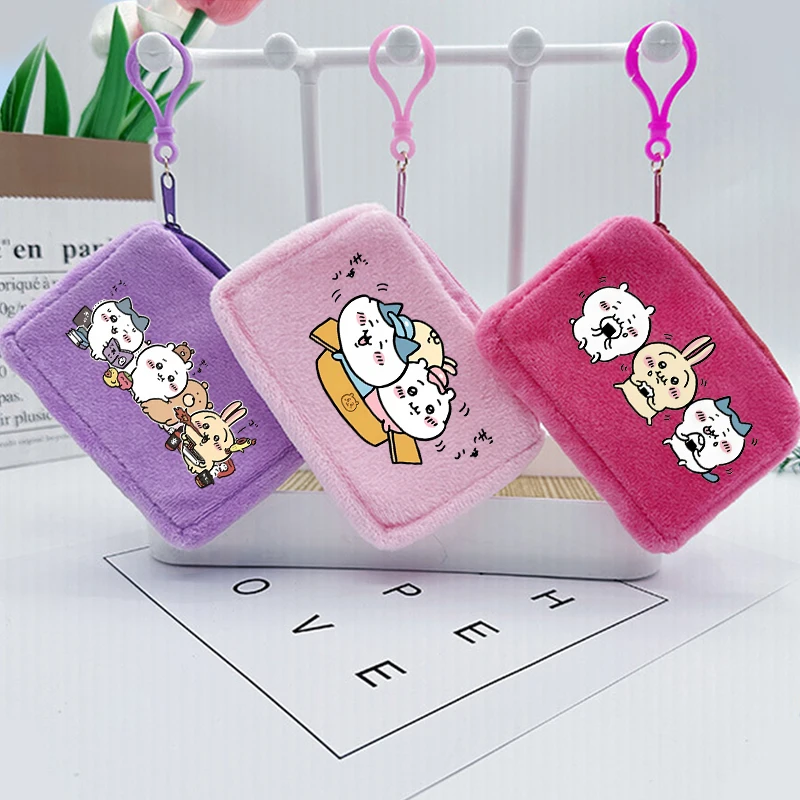 

Chiikawa Mini Wallet for Women Girl Cute Cartoon Coin Purse Hachiware Usagi Small Key Pouch Children Pocket Zipper Purse