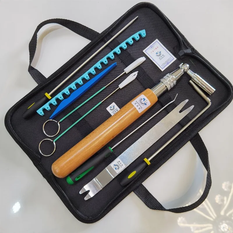 Piano Tuning Kit Professional Piano Tuning Tools Set Tunings Wrench Silicone Sound Stop Tape Keyboard Instrument Accessories