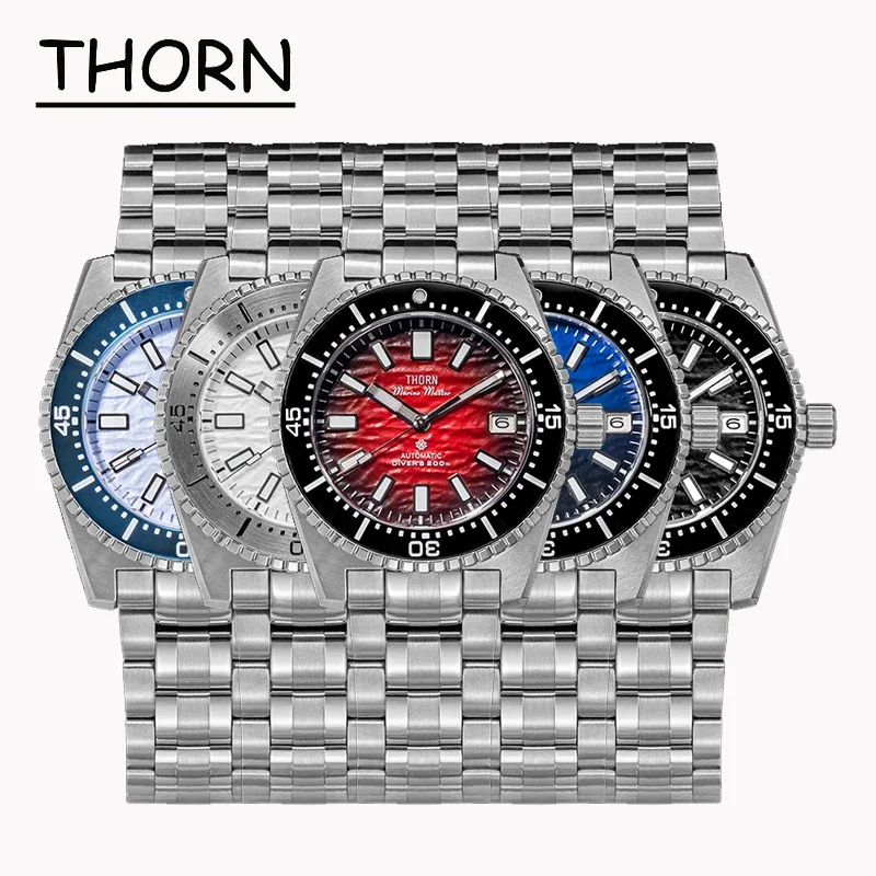 THORN Homage Watch MM300 Japan NH35 Automatic Mechanical 316L Stainless Steel Sapphire Crystal 20Bar 40mm Men Luxury Dive Watch