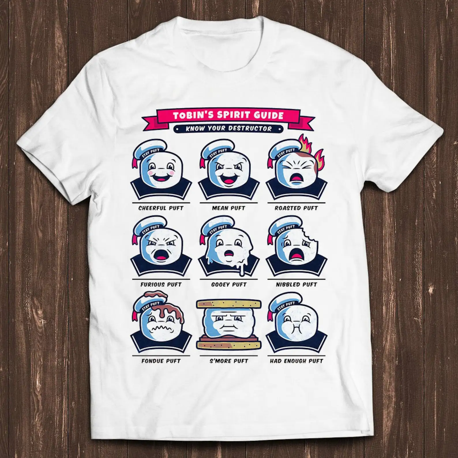 Stay Puft Collage 80s Cult Film Marshmellow Cl ic Retro Film Gamer Meme Movie Music Cool Gift Tee T Shirt C1546