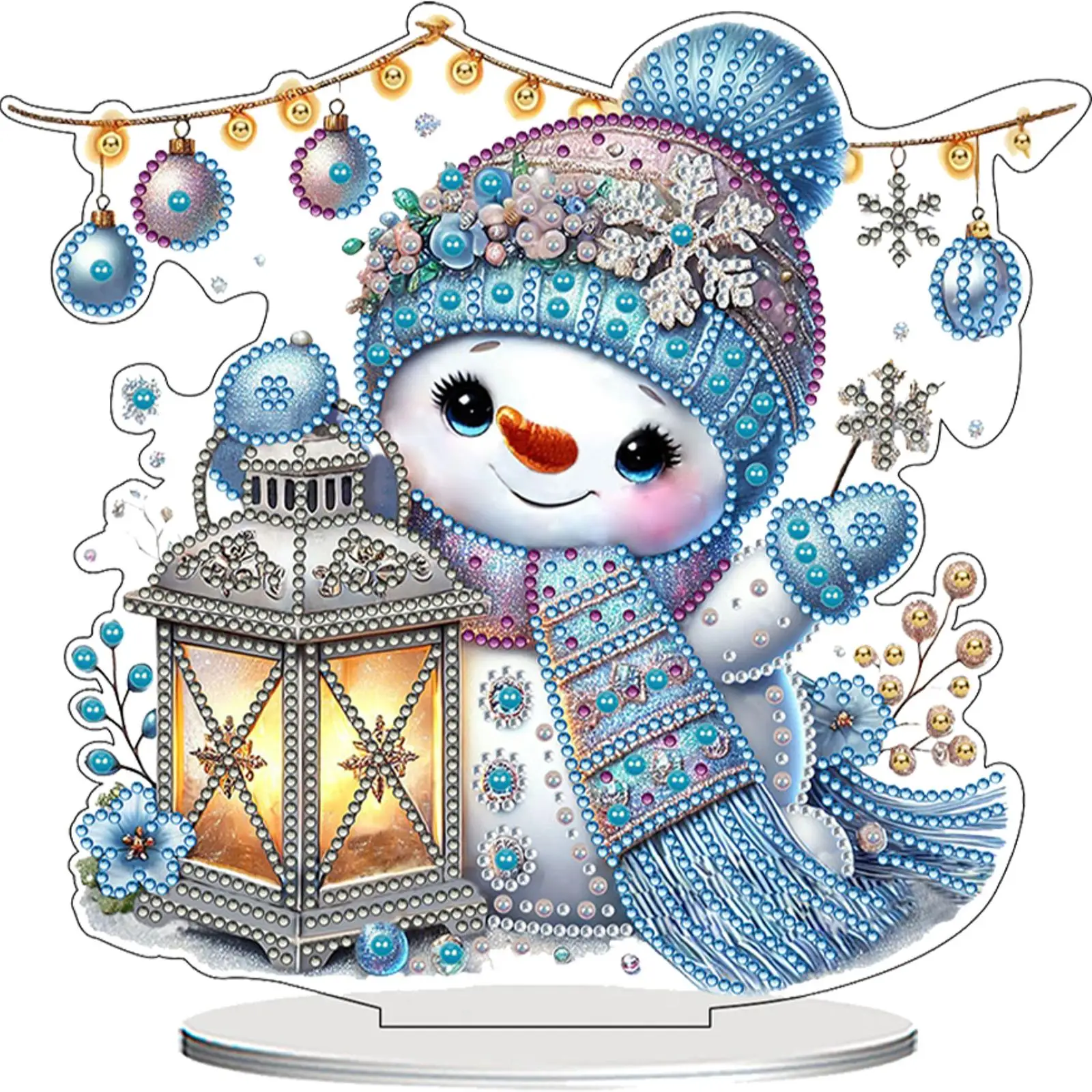 

Набор для алмазной вышивки 2D «Снеговик» с двусторонней печатью, односторонняя установка страз, украшение для спальни и стола