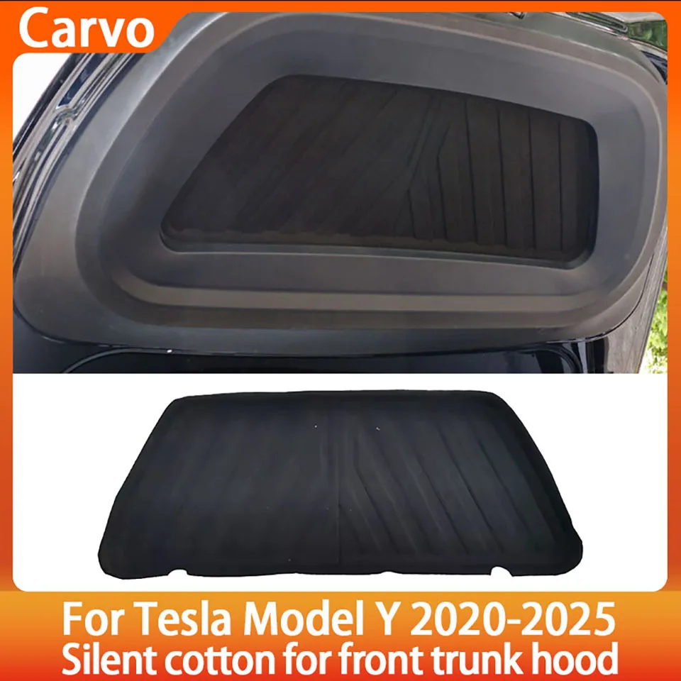 for New Tesla Model Y 2025 Juniper Car Front Engine Hood Sound and Heat Insulation Cotton Pad Double-Layer Soundproof Cover