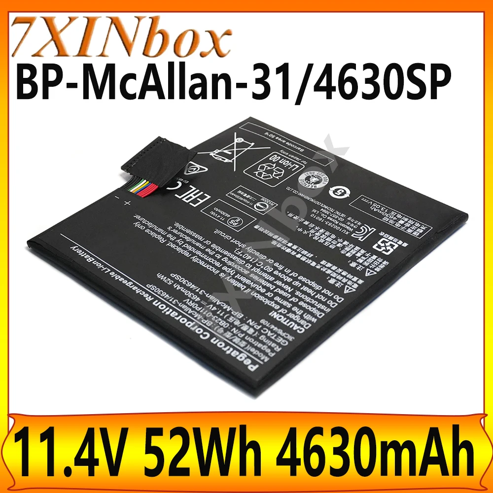 7XINbox BP-McAllan-31/4630SP 11.4V 52Wh 4630mAh Laptop Battery For Getac 3ICP6/44/109 0B23-011P0RV Series Tablet