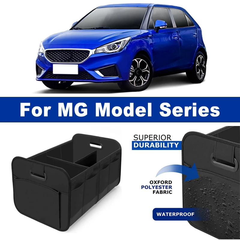 

Foldable Car Organizer Portable Storage Box With Side Net for MG 3 4 5 6 7 ZS HS ONE ES5 Cyberster GT GS RX5 RX8