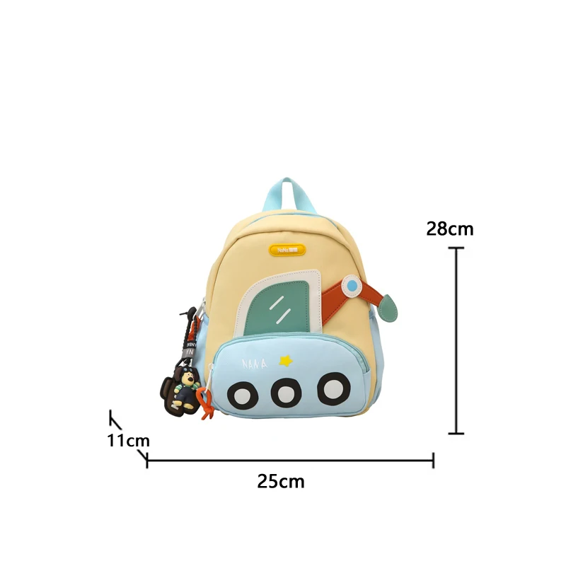 حقيبة ظهر جديدة بنمط آلة الحفر الكرتونية لرياض الأطفال للأولاد والبنات حقيبة ظهر للأطفال خفيفة الوزن وقابلة للتعديل حقائب ظهر لطيفة