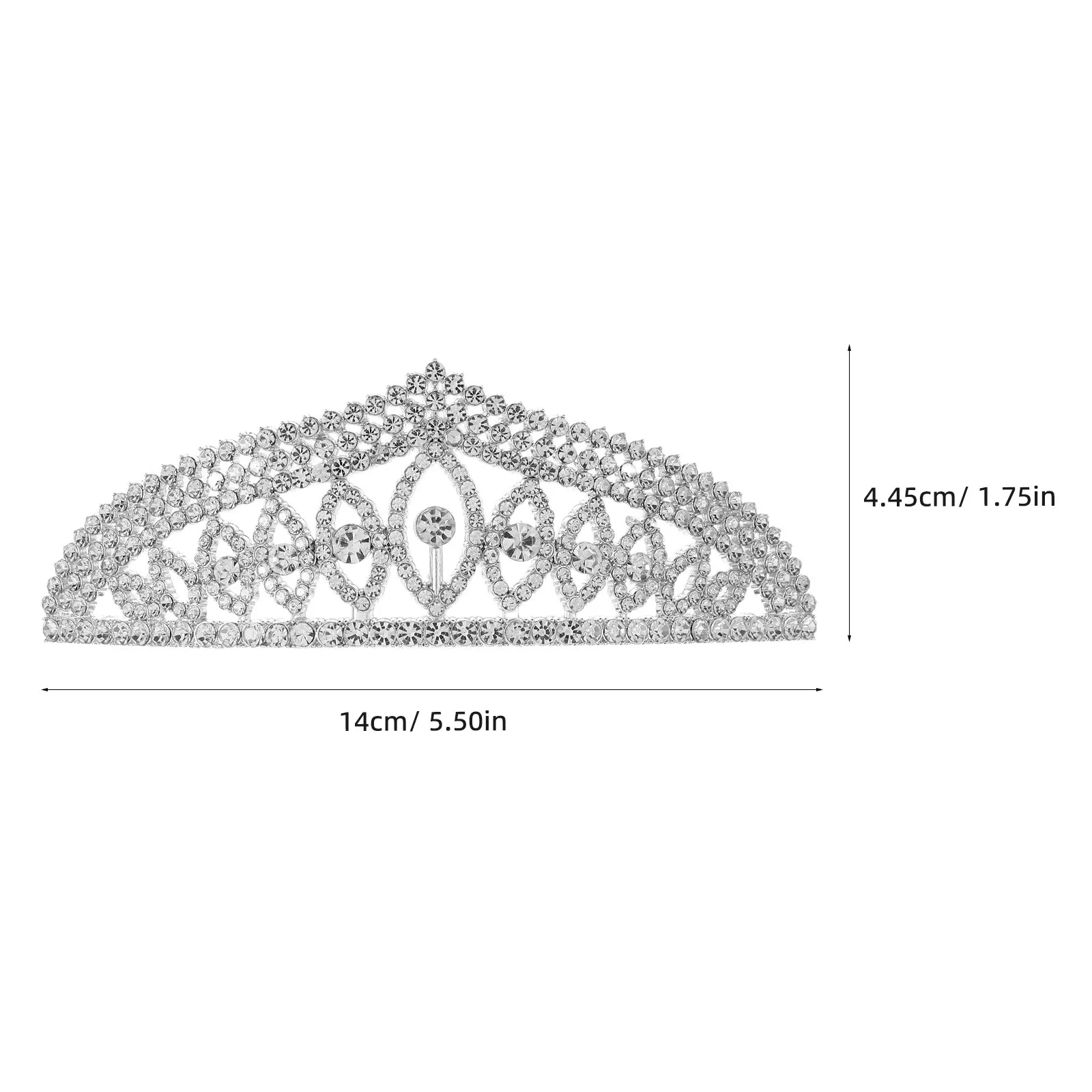 Crystal Crown Bridal Tiara for Wedding, Princess Hair Comb with Sparkly Crystals, Birthday Party Headband