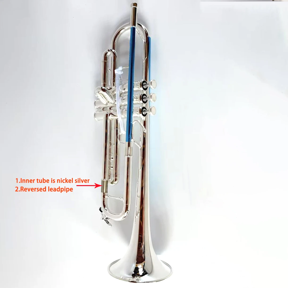 Nickel Silver Inner Slide Tube Reversed Leadpipe Handmade Customized logo  Instrumento De Trompeta