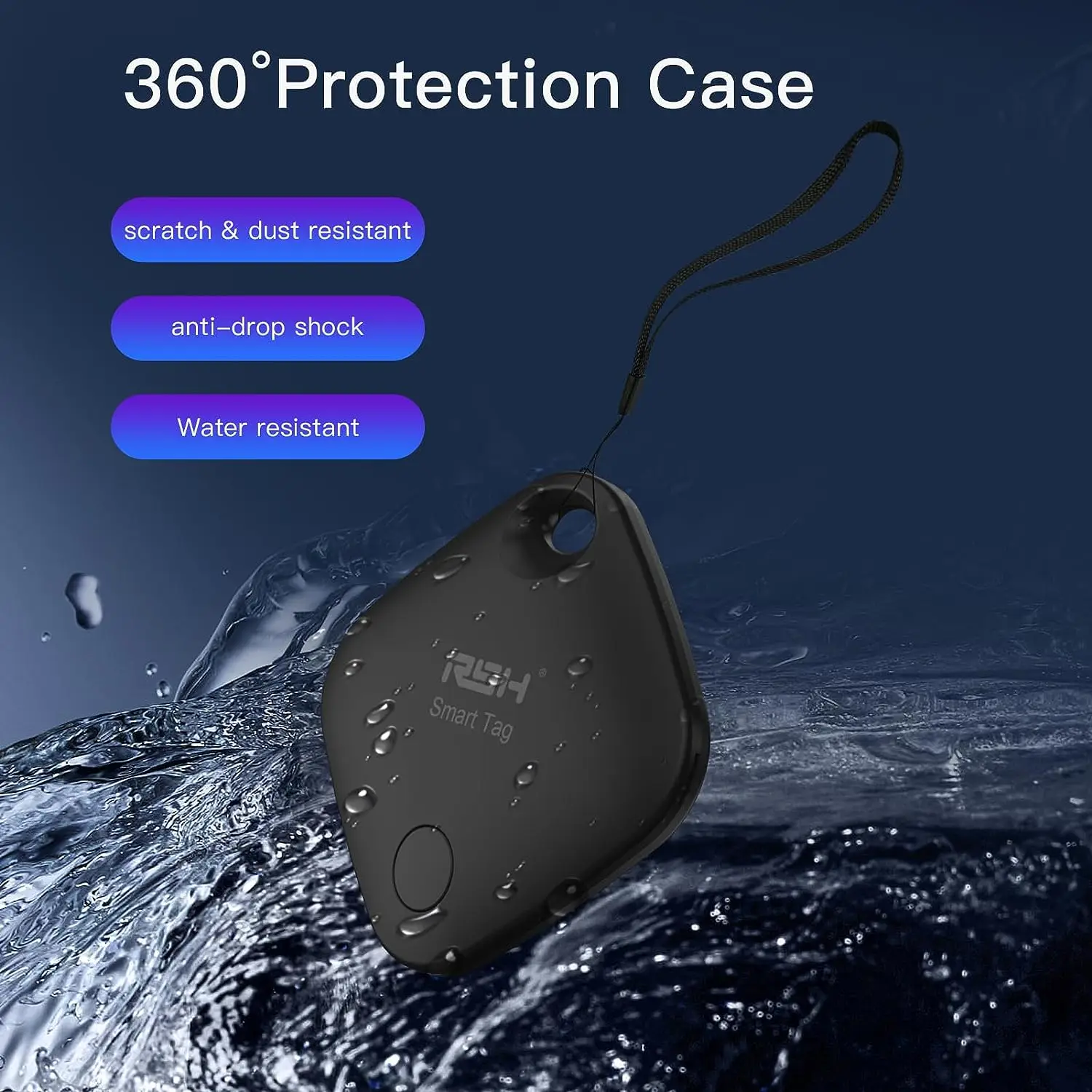 Smart GPS Tracker Works with IOS Find My APP Bluetooth-compatible Tag Anti Lost Reminder Device MFI Rated Locator Car Key Finder