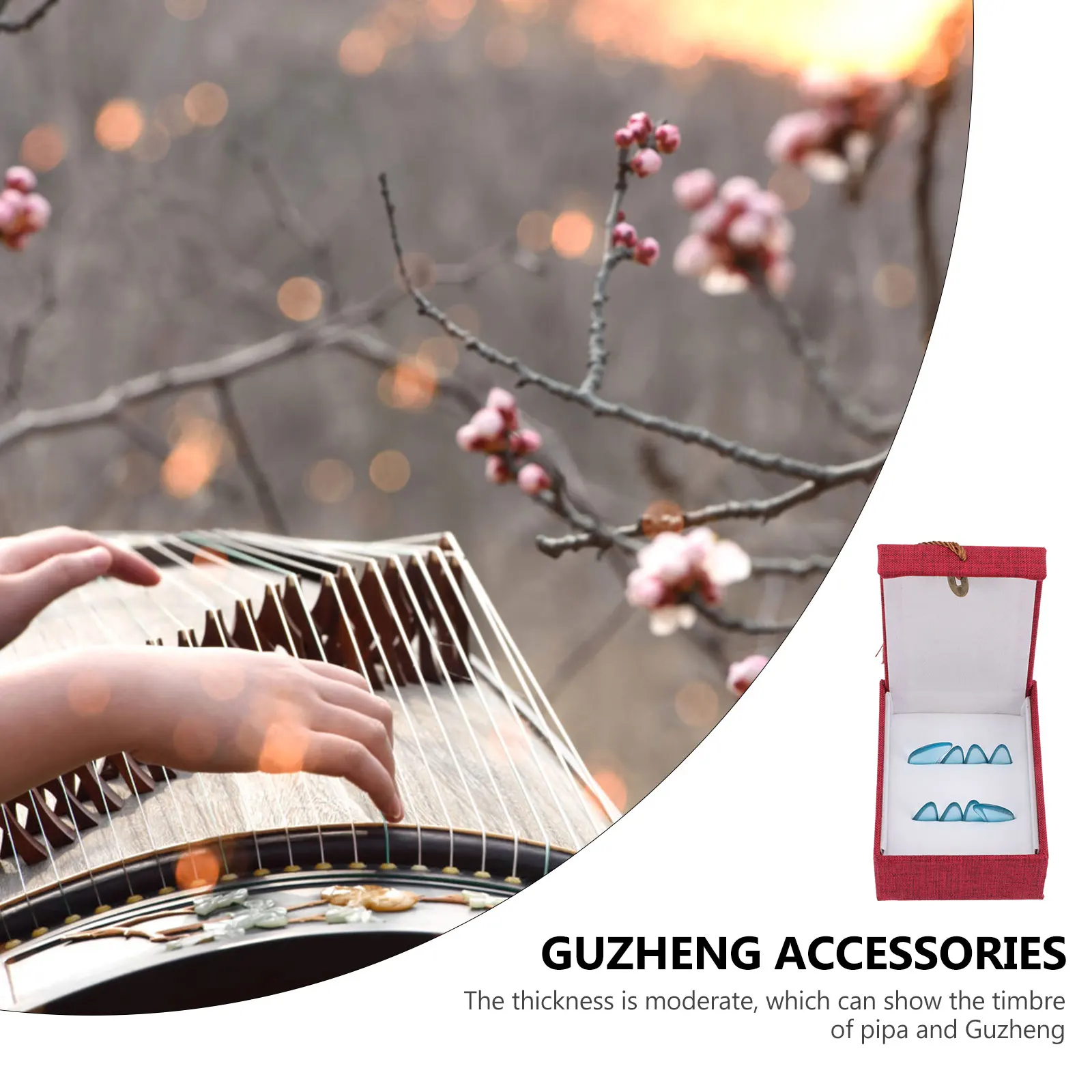 

Crystal Nails Finger Pick Practice Guzheng Cover Exquisite Playing Picks Protection