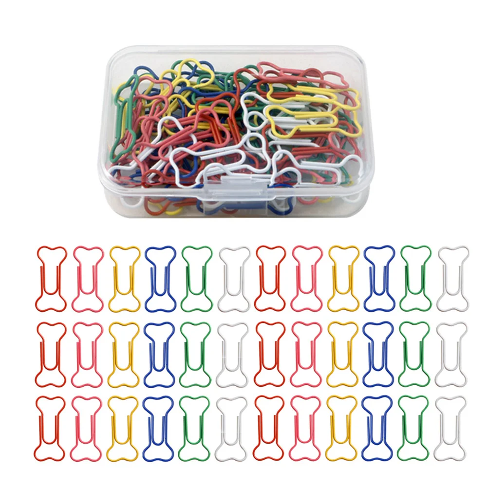 Bone Paper Clip Animal Clips Colored Planner and Bookmarks for Kids Note Metal Shape Office