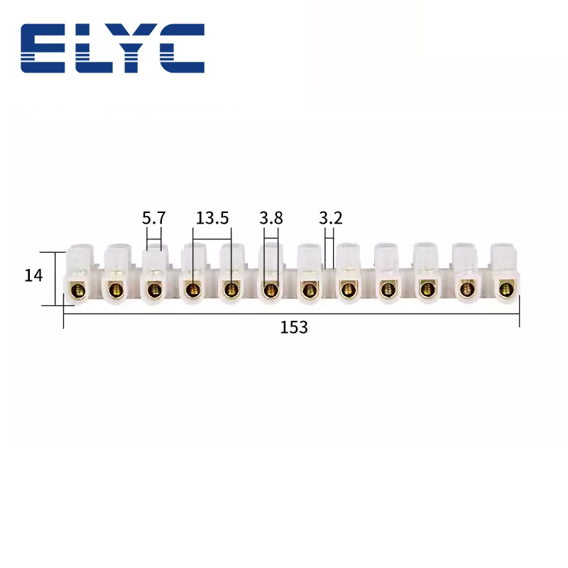 10PCS X3 3012 30A Screw Terminal Strip Connector Electric 12 Pole terminal block Strips 380V U H Type DIY plastic barrier