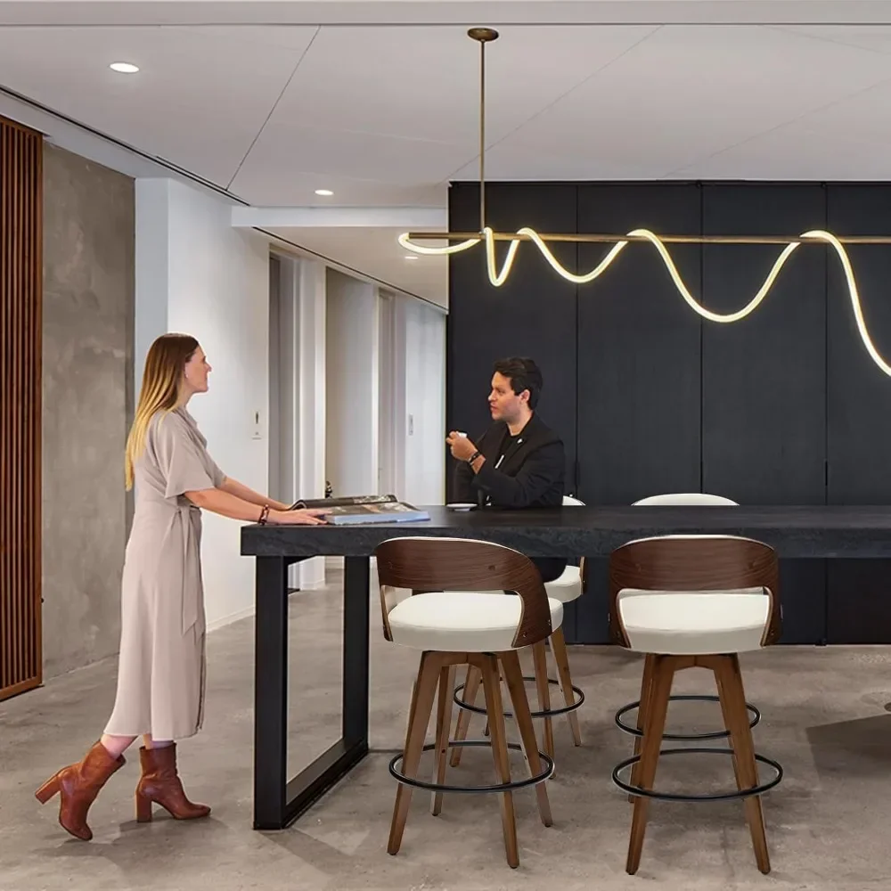 Ensemble de tabourets de bar pour Kitchen Island, comptoir recommandé, chaise de bar coiffée de 26.8 pouces H, solution moderne, piste de comptoir à percussion, 2 pièces