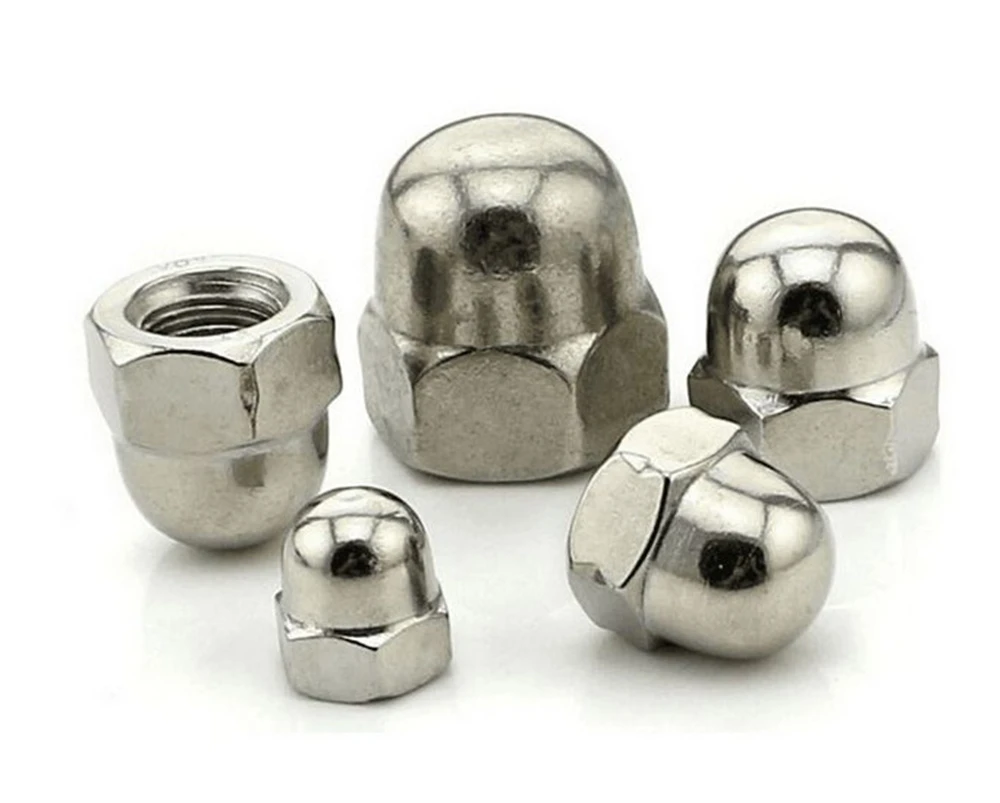 Hex Cap Nut Domed Cap Nuts 304 Stainless Steel For Decrotive M3 M4 M5 M6 M8 M10 M12 M14 M16 M20 DIN1587