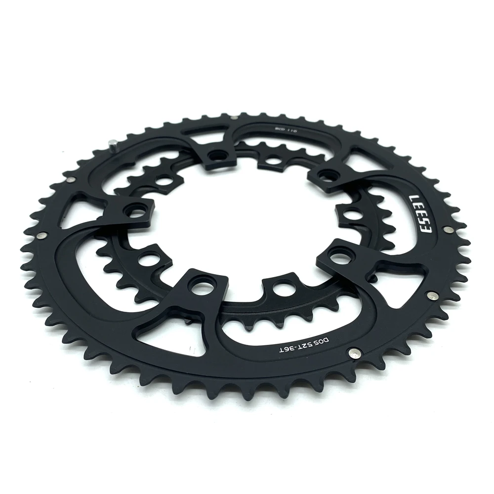 AEROWERK Leese Rennrad-Kettenblatt 110BCD Kettenblatt 50-34T 52-36T 53-39T, 5-Arm Fahrradkurbel Kettenrad BCD110 – Detail 1