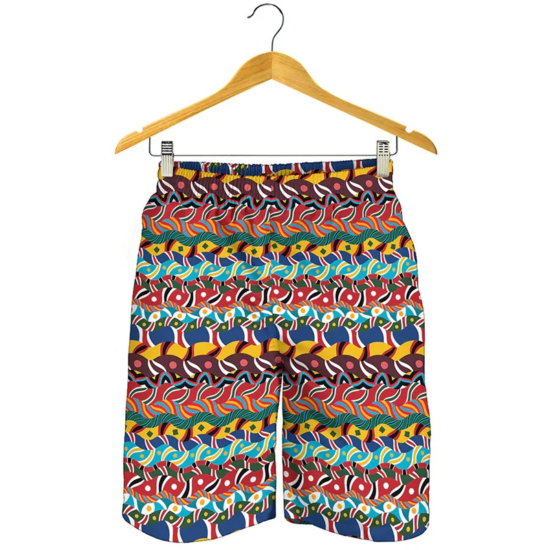 African Tribal Pattern Beach Shorts Men Kids Hot Sale Summer Street Short Pants Cool Surf Board Shorts 3d Printed Swim Trunks