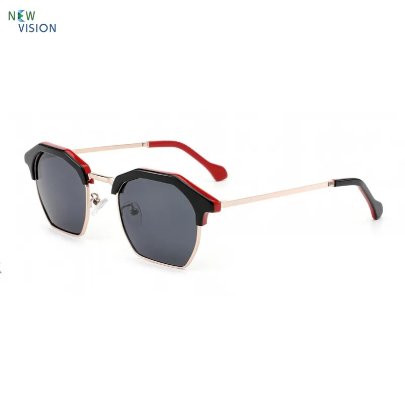 

New Square Irregular Polygon Polarized Sunglasses Women Fashion Personalized Outdoor Protection Acetate Metal Sun Glasses Men