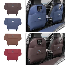 Car Seat Back Protector For Children Kids Anti Kick Mud Dirt Pad PU Seat Organizer Auto Interior Accessories For BMW Series5 G60