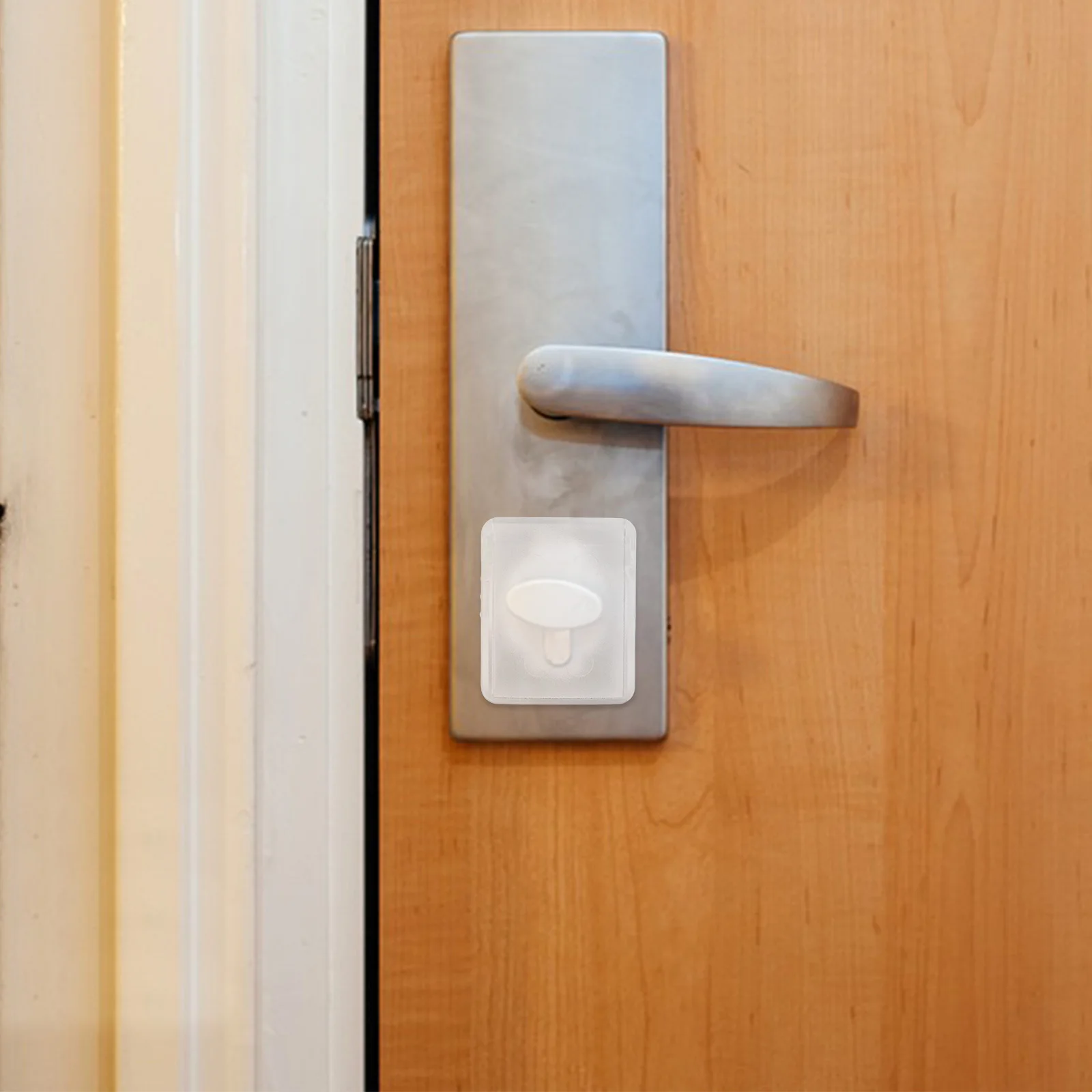 

2pcs Childproof Lock Cover Durable Plastic Easy Install Universal For Bedroom Front Door Office Hotel Use Door Latch Cover Child