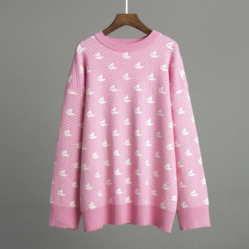 

2025 Women's Sweater Temperament Versatile for Commuting Loose Knit Pullover Winter New Style sweater women